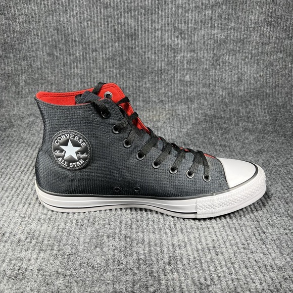 Converse Chuck Hi Nylon Men's Size 11 Black Red Shoes Sneakers Walking 162390C - Picture 6 of 12